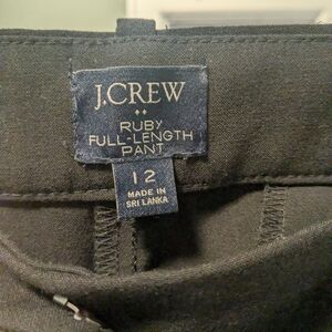 J. Crew Ruby Full-Length Pants - Black